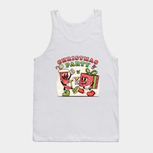 Christmas party, sock cartoon mascot and party Christmas gifts Tank Top